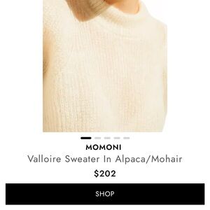 Momoni Soft Cream Turtleneck Sweater